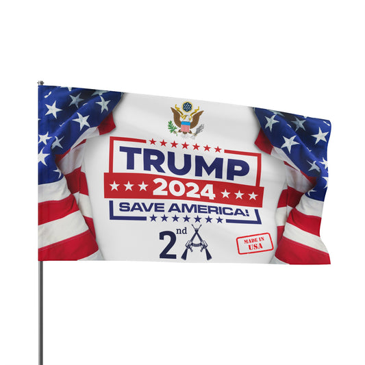 House Flag Trump 2024 2nd Amendment - MADE IN USA