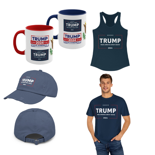 2x Tshirt - 2x Vintage Cap - 2x Mug Trump Campain PACK - MADE IN USA